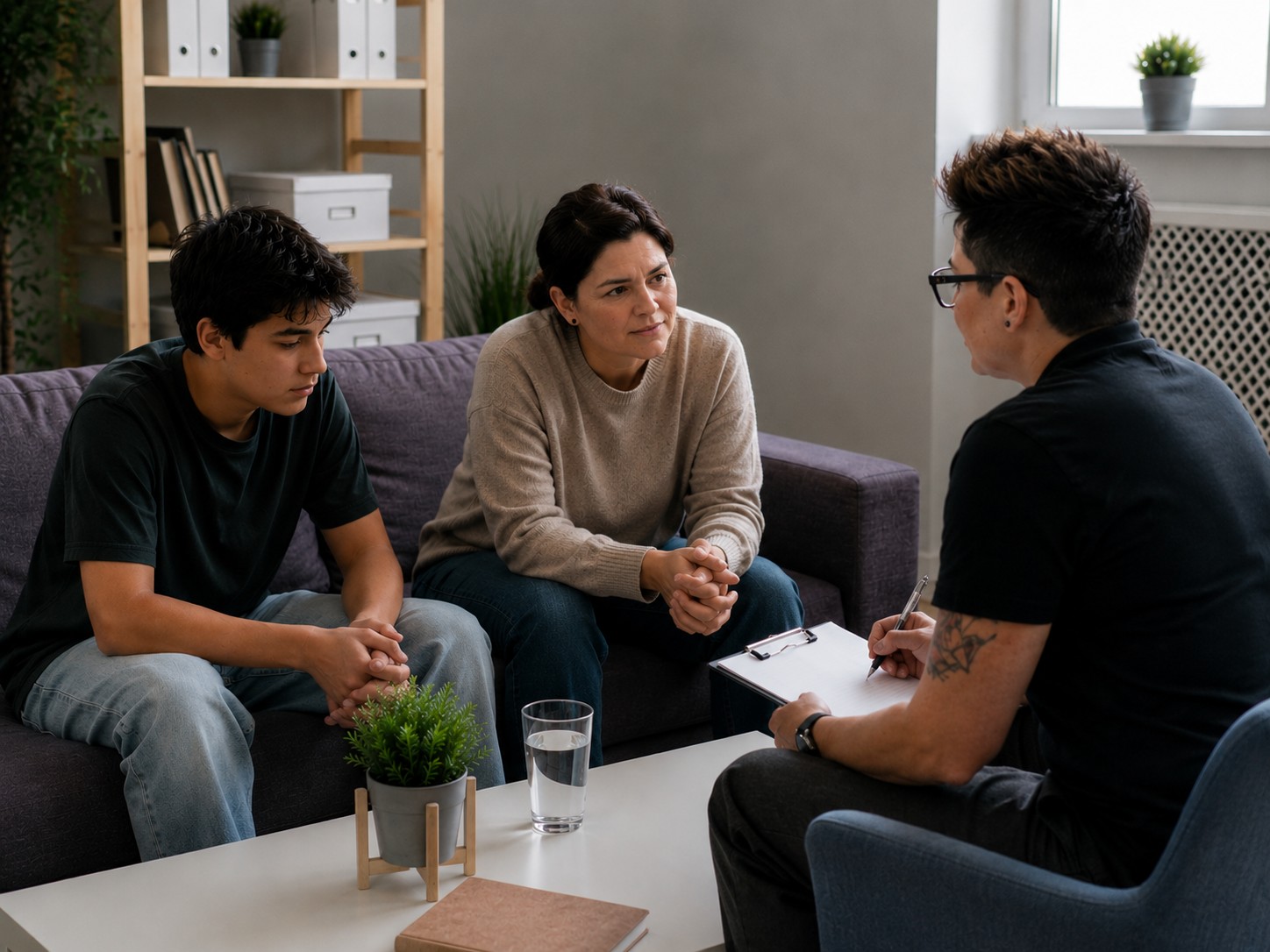 Michelle leading a family coaching session