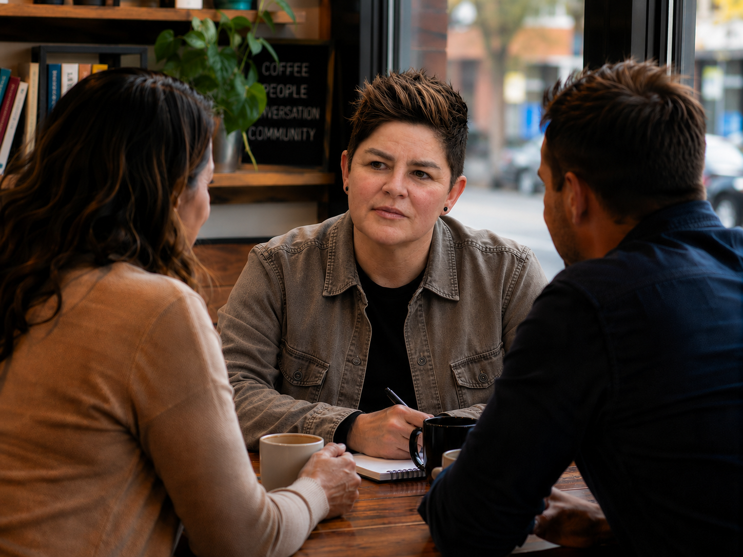 Michelle coaching parents and caregivers